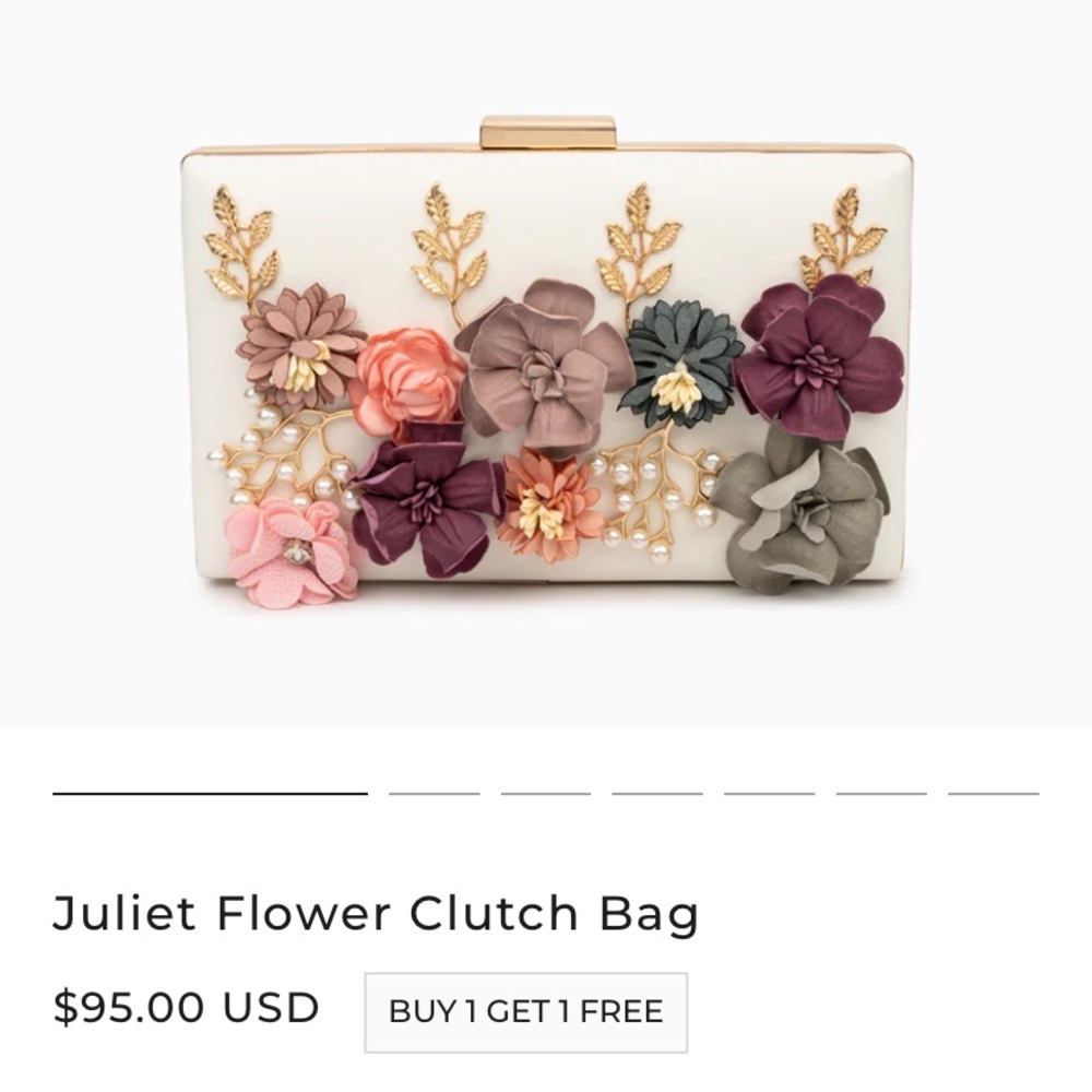 Verano Hill Juliet Flower Clutch Bag